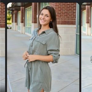 She+Sky Green Romper NWOT